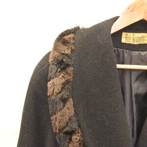 Vintage Wool Rue Grenelle Belted Coat - WXL?